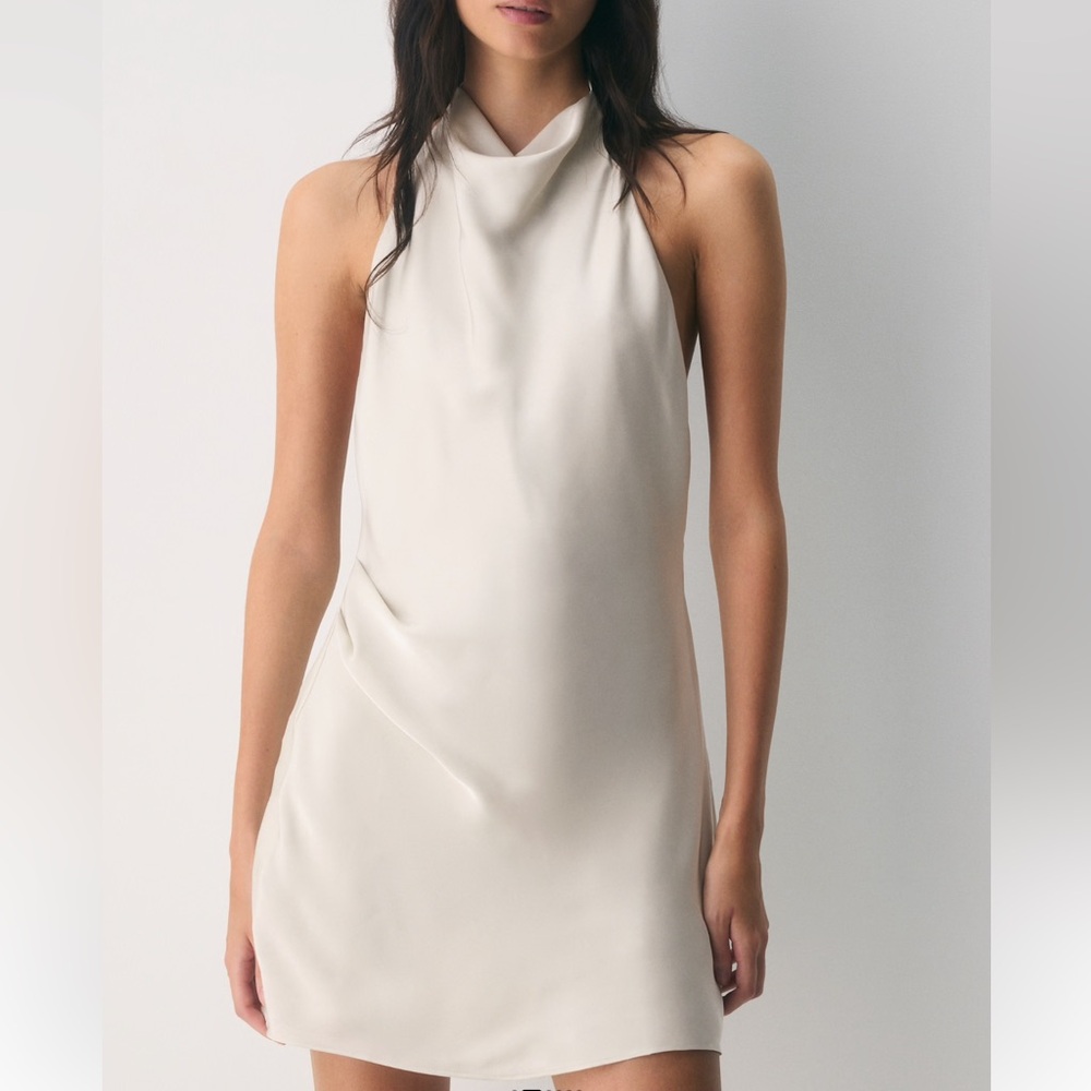 Babaton Cream Silk dress